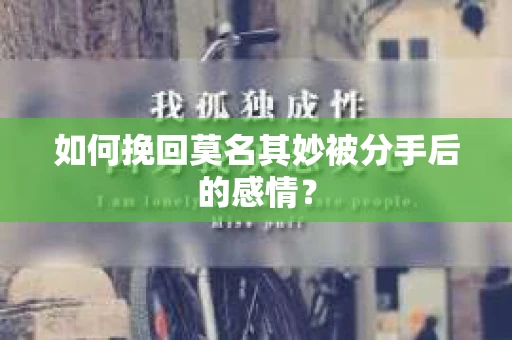 如何挽回莫名其妙被分手后的感情？