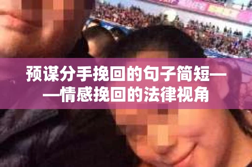 预谋分手挽回的句子简短——情感挽回的法律视角