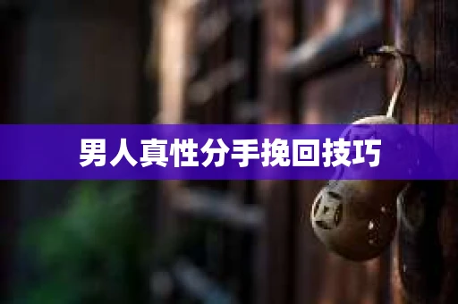 男人真性分手挽回技巧