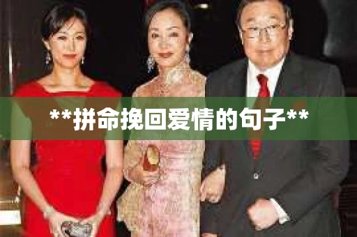 **拼命挽回爱情的句子**