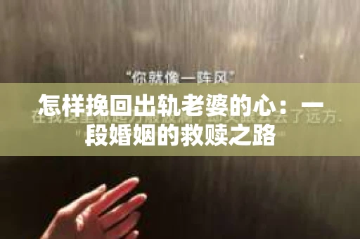 怎样挽回出轨老婆的心：一段婚姻的救赎之路
