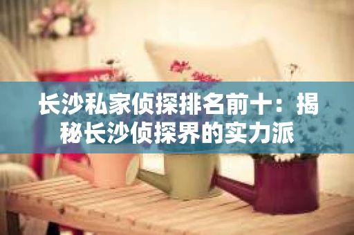 长沙私家侦探排名前十：揭秘长沙侦探界的实力派