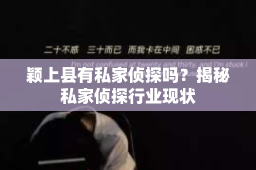 颖上县有私家侦探吗？揭秘私家侦探行业现状