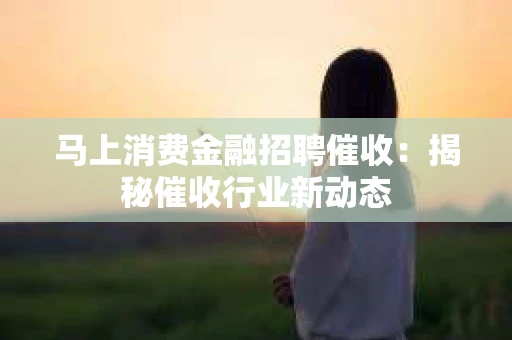 马上消费金融招聘催收：揭秘催收行业新动态