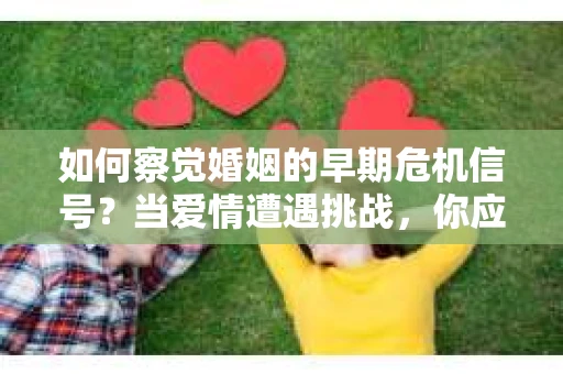 如何察觉婚姻的早期危机信号？当爱情遭遇挑战，你应该怎么办？
