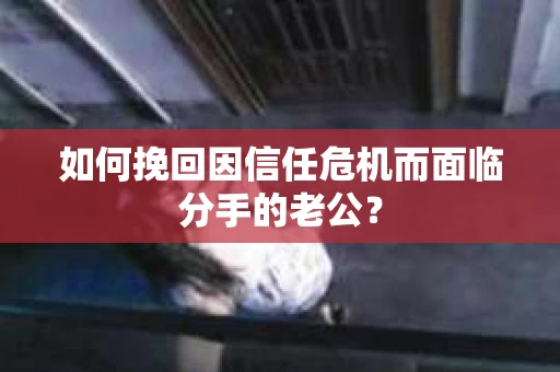 如何挽回因信任危机而面临分手的老公？