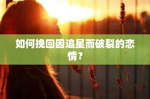 如何挽回因追星而破裂的恋情？