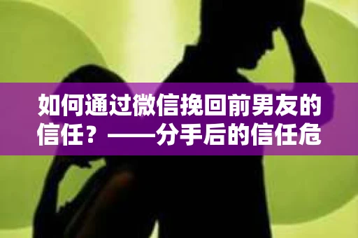 如何通过微信挽回前男友的信任？——分手后的信任危机解决方案